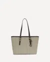 Michael Kors Quinn Large Jacquard Logo Tote Bag In Brown