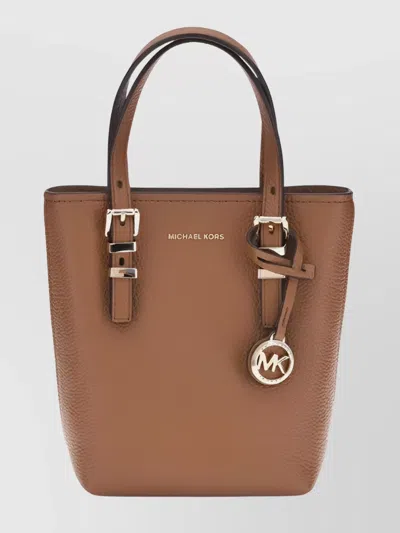 Michael Kors Quinn Leather Card Holder In Brown
