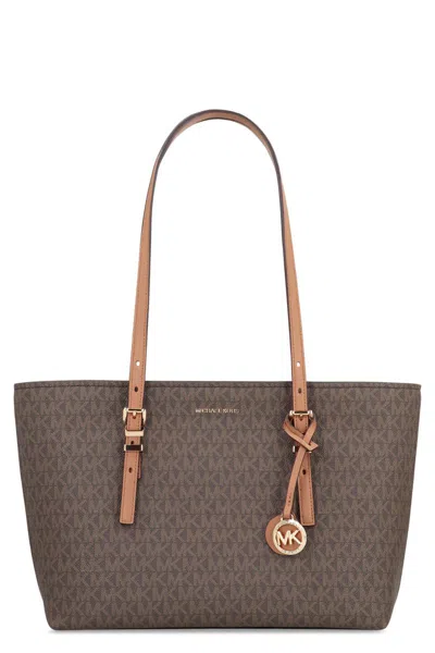 Michael Kors Quinn Media Tote Bag In Brown