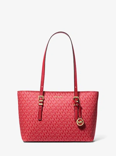 Michael Kors Quinn Medium Signature Logo And Leather Tote Bag