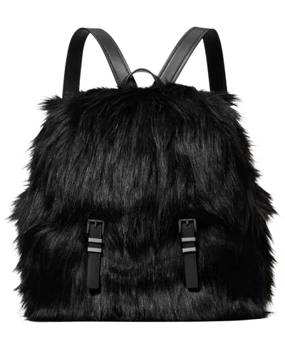 Michael Kors Quinn Small Flap Backpack In Black