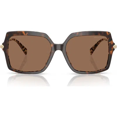 Michael Kors Quogue 57mm Square Sunglasses In Purple