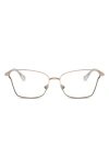 Michael Kors Radda 55mm Rectangular Optical Glasses In Gold