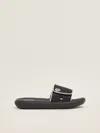 Michael Kors Logo-plaque Slides In Black