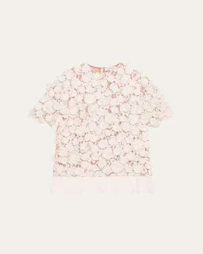 Michael Kors Raffia Hand Embroidery Tunic In Optic Whit