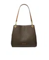 Michael Kors Michael  Kensington Large Logo Shoulder Tote In Green