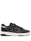 Michael Kors Rebel Leather Sneakers In Black