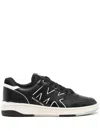 Michael Kors Rebel Leather Sneakers In Black