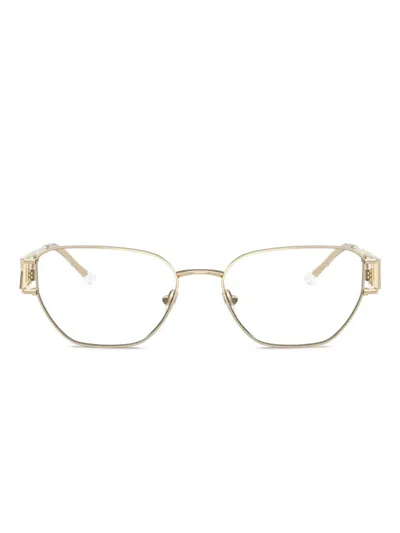 Michael Kors Rectangle-frame Glasses In Gold