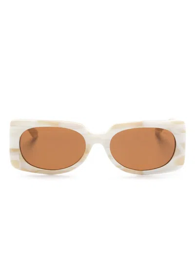 Michael Kors Rectangle-frame Sunglasses In Neutrals