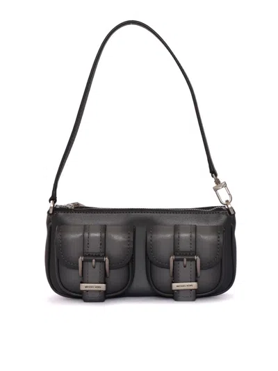 Michael Kors Rectangular Black Leather Pouchette