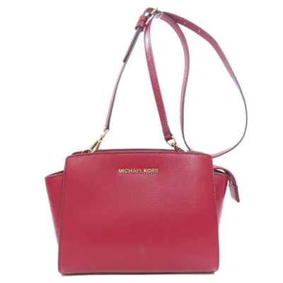 Pre-owned Michael Kors Red Color Pvc Shoulder Bag ()