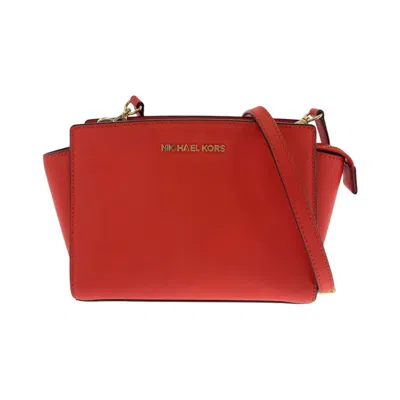 Pre-owned Michael Kors Red Color Pvc Shoulder Bag ()