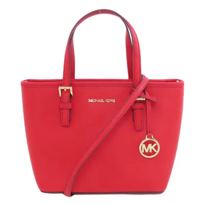 Pre-owned Michael Kors Red Color Pvc Tote Bag ()