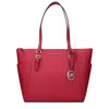 Michael Kors Red Leather Shoulder Bag In Red