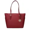 Michael Kors Red Leather Shoulder Bag In Red