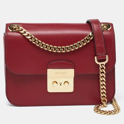 Pre-owned Michael Kors Red Leather Sloan Shoulder Bag