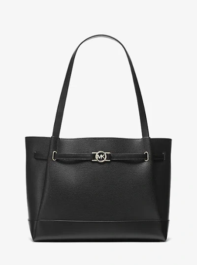 Michael Kors Reed Large Pebbled Leather Tote Bag In Black