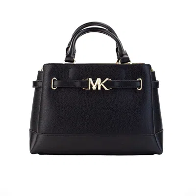 Michael Kors Reed Small Leather Center Zip Belted Satchel Bag Women's Purse In Multi