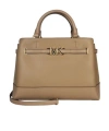 Michael Kors Reed Zippered Shoulder Bag In Brown