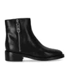 Michael Kors Blake Bootie Combat Boots In Black Leather In Black
