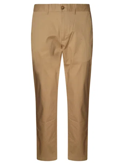 Michael Kors Regular Plain Cropped Trousers In Beige