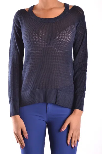 Michael Kors Relaxed Fit Blue Knit Sweater