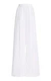 Michael Kors Relaxed Linen Crepe Gauze Wide-leg Pants In White