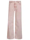 Michael Kors Relaxed Wide Leg Jeans In Pink