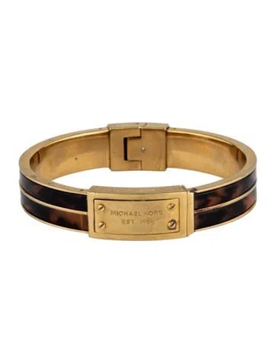 Pre-owned Michael Kors Resin Hinged Cuff Bracelet, 7" In Multi