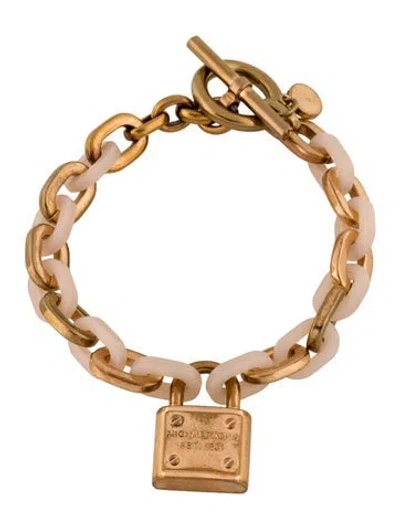 Pre-owned Michael Kors Resin Padlock Link Bracelet, 6.75" In Multi