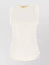 Michael Kors Reversed Folds Viscose T-shirt In Neutrals