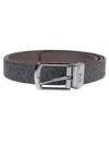 Michael Kors Adjustable Reversible Logo Belt With Punched Holes In Black
