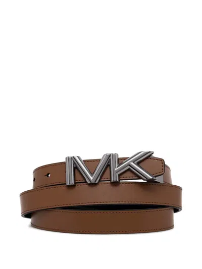 Michael Kors Reversible Logo Belt In Braun