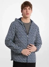 Michael Kors Reversible Logo Print Ciré Jacket In Black