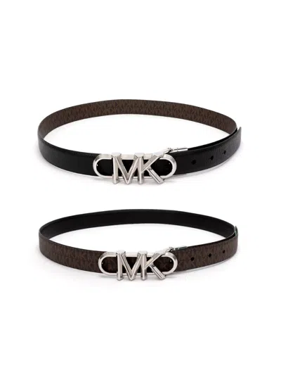 Michael Kors Reversible Monogram Belt In Multi