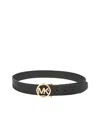 Michael Kors Reversible Monogram Saffiano Belt In Black