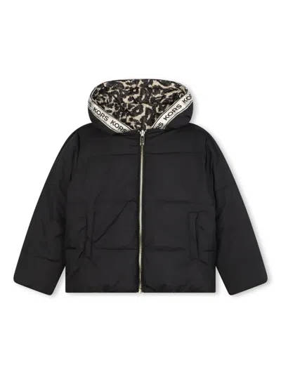 Michael Kors Kids' Reversible Puffer Jacket In Black