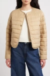 Michael Kors Reversible Quilted Jacket In Brown
