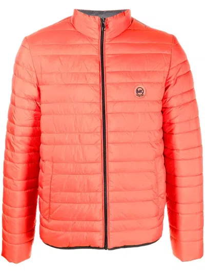 Michael Kors Reversible Quilted Padded Jacket In Orange
