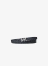 Michael Kors Reversible Signature Logo And Leather Belt In Blue