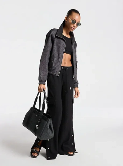 Michael Kors Reversible Signature Logo Jacket In Silver