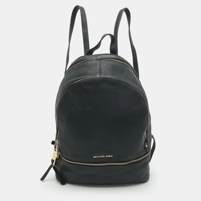 Pre-owned Michael Kors Rhea Large Blue Leather Backpack