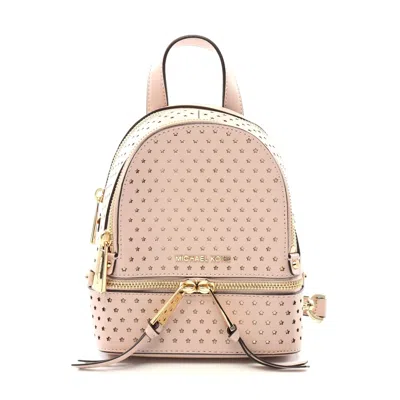 Michael Kors Rhea Leather Backpack Pink