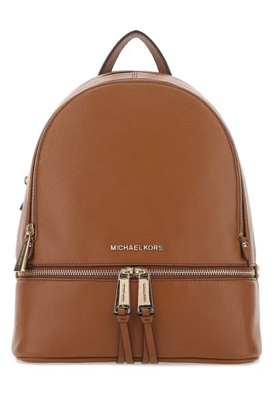 Michael Kors Rhea Medium Backpack  In Chocolate