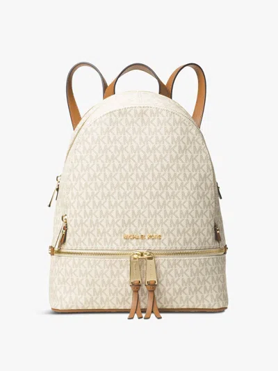Michael Kors Rhea Medium Backpack In Vanilla