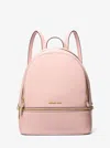 Michael Kors Rhea Medium Pebbled Leather Backpack In Pink