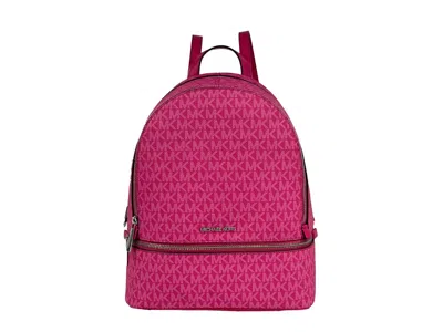 Michael Kors Rhea Medium Pvc Backpack Bookbag Dragon Fruit In Multi