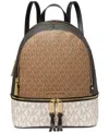 Michael Kors Rhea Zipleather Mk Signature Backpack School Bag In Multi
