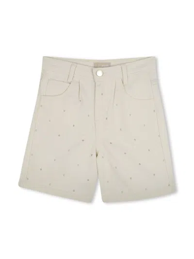 Michael Kors Kids' Rhinestone Shorts In Neutrals